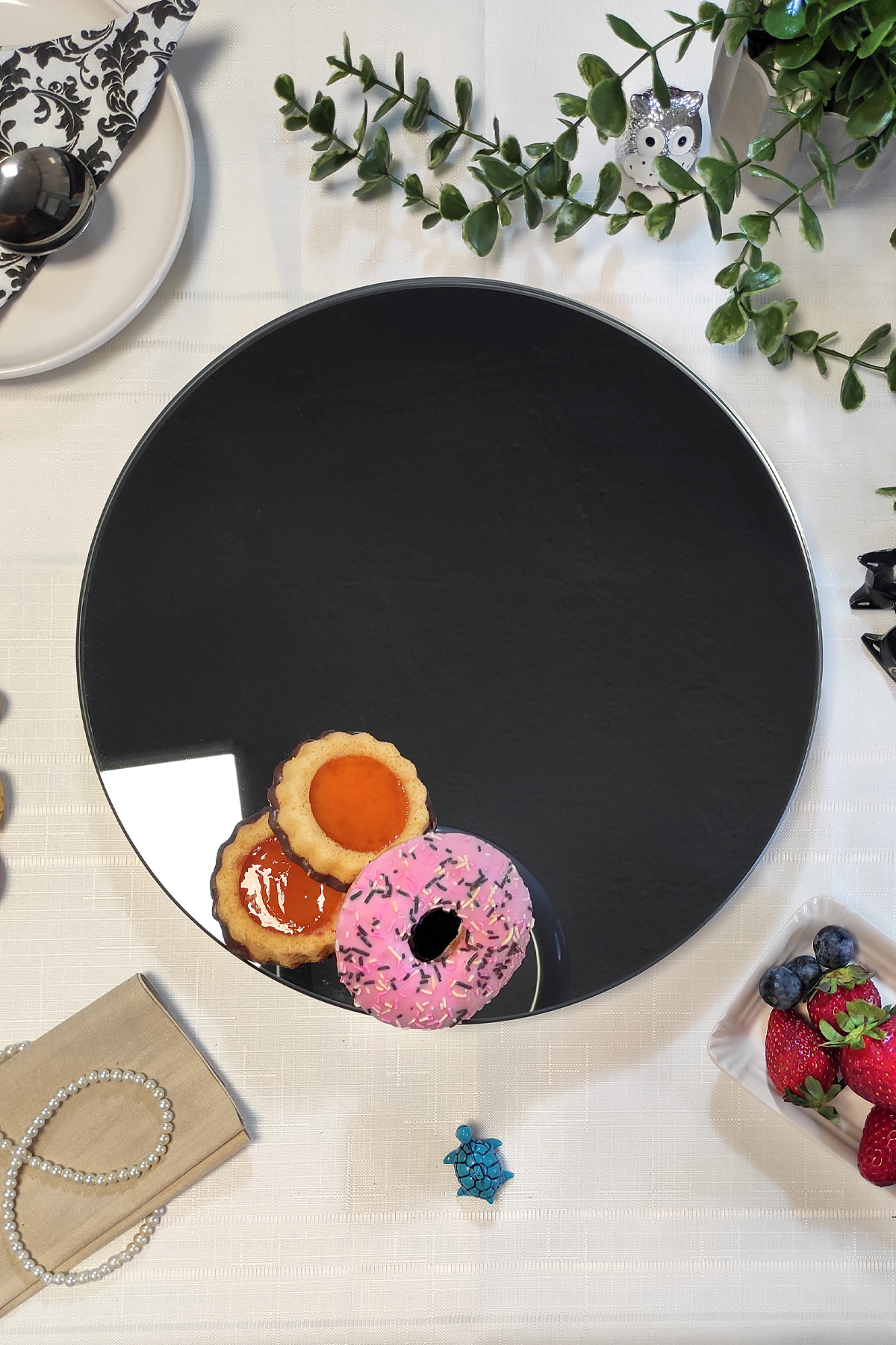 Füme Ayna Dönen Sunum Tabağı